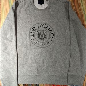 XL Heather Grey men's Club Monaco Heritage Crest